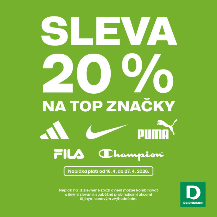 Sleva na TOP značky v Deichmann prodloužena